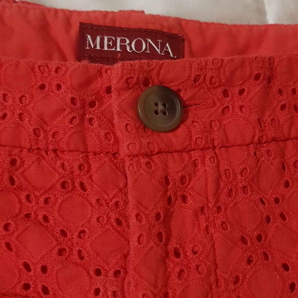 Merona Red Eyelet Shorts - Picture 3 of 5